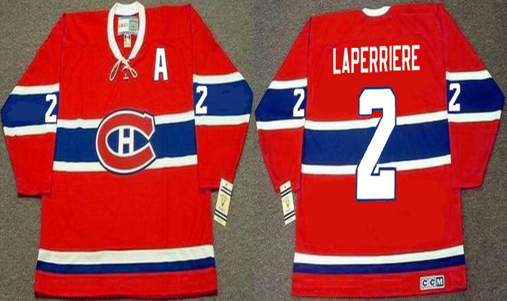 2019 Men Montreal Canadiens #2 Laperriere Red CCM NHL jerseys